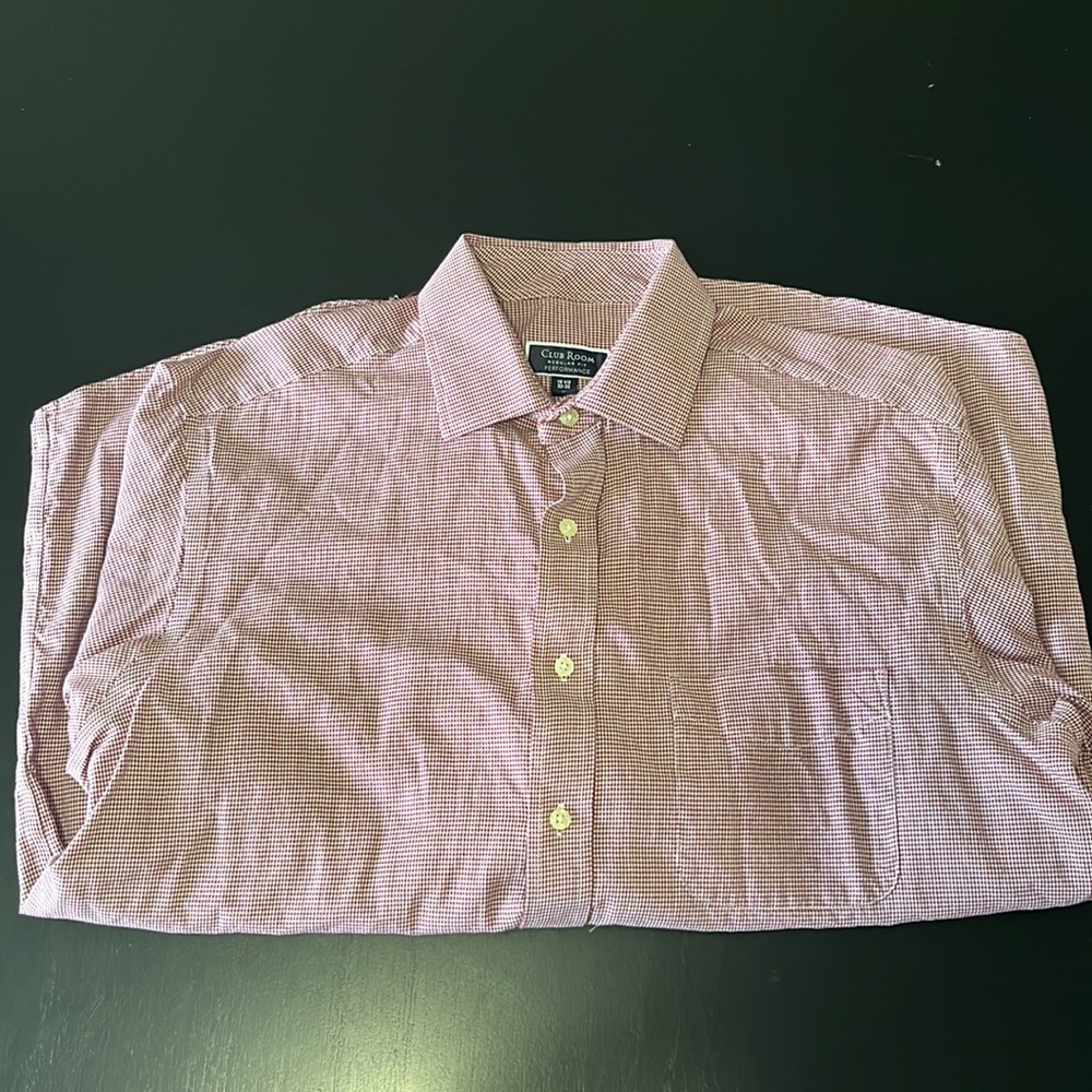 Club Room Performance Regular Fit Men’s Dress Shirt Size 32/33